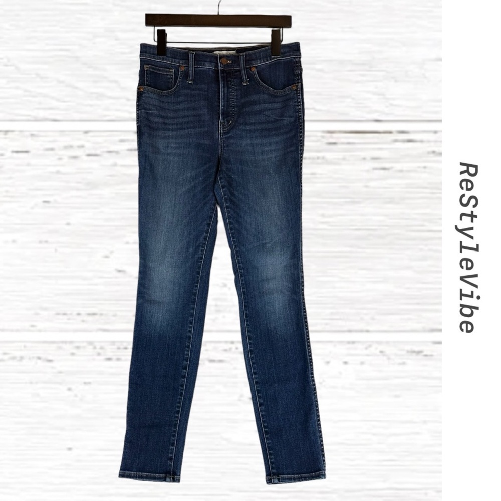 MADEWELL Women’s Size 29 Denim Jeans 10” High Rise Skinny Style Fit Stretch